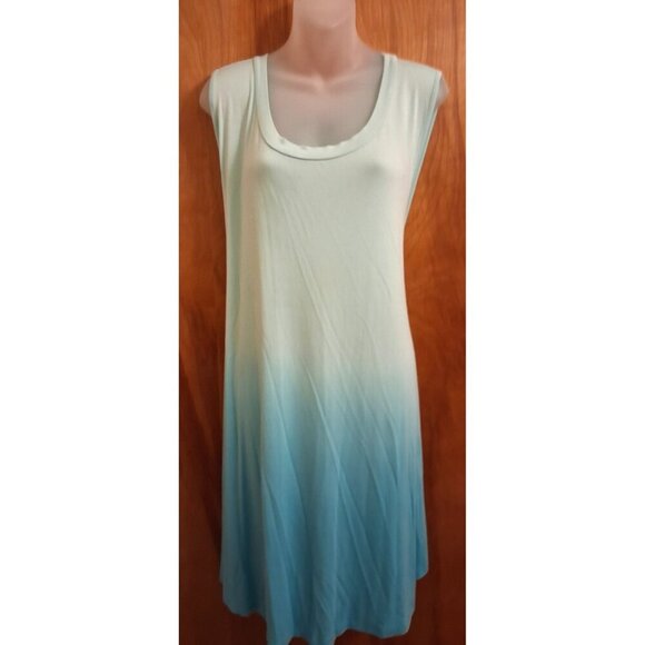 Lane Bryant womens blue ombre swing lounge midi dress plus size 38-40 rayon - Picture 1 of 5